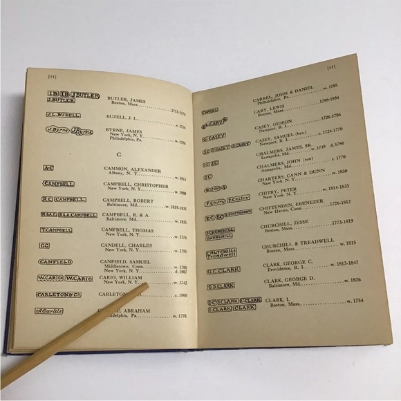 Early American Silver Marks Book RARE 1936 LTD EDITION (396 of 500) Hardcover - Picture 11 of 16